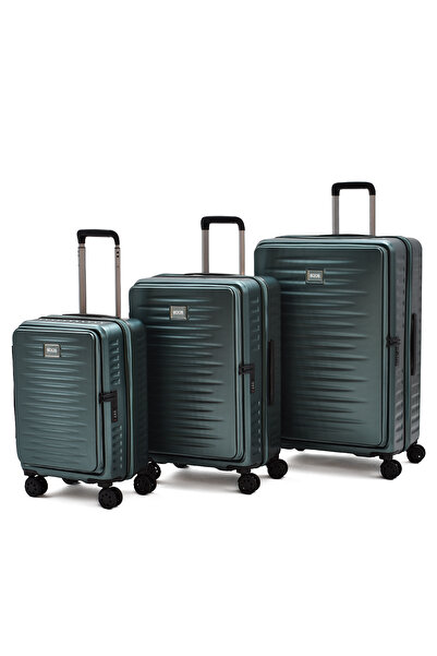 ELATAE Ground Körüklü 3’lü Valiz Seti Büyük - Orta ve Kabin Boy – Ultra Dayan...