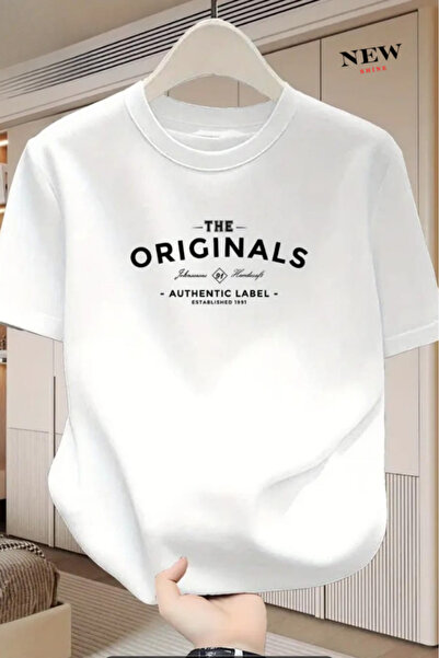 New Shine تي شيرت الأصلي مطبوع قصة فضفاضة