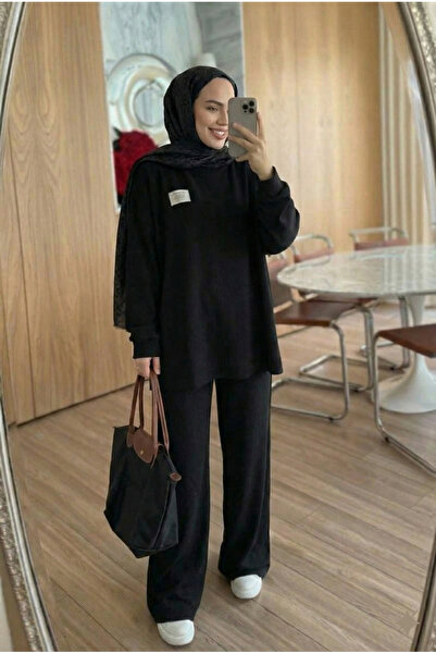 unika boutique κοτλέ Κεντημένο Λεπτομερές Σετ oversized πλέξη ριμπ Βασικό Σετ...