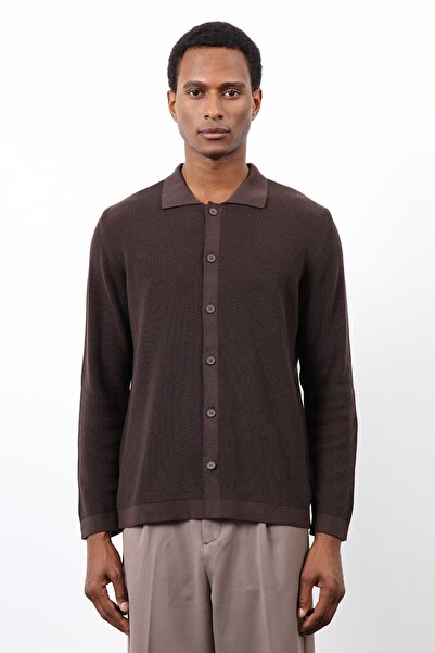 Antioch Coffee Thin Knitwear Men's Cardigan