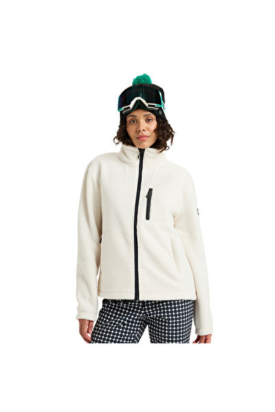 Roxy Alabama Full Zip Solid Women's White Fleece Jacket Women's Fleece Jacket Erjft04969