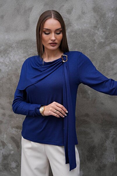 D LAVELLA Women's Buckle Blouse