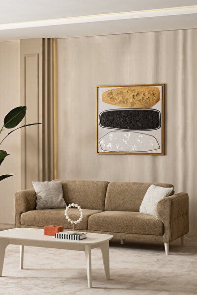 Eymense Teos Üçlü Koltuk Kahverengi