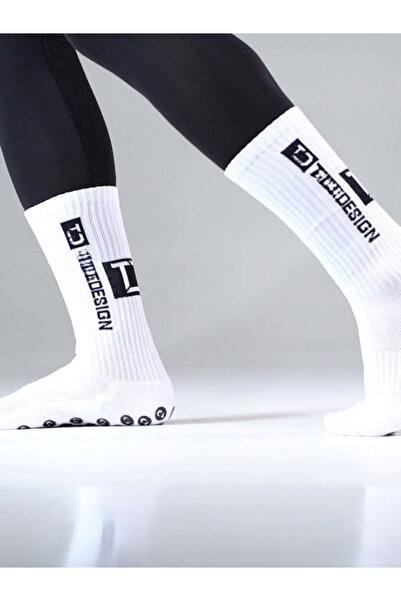 Shuttle Park Special Series White Anti-Slip Silicone Towel Sole Design Comfortable Stitch-Free Match Pro Football Athlete Socks