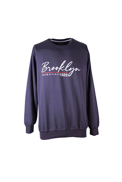trender 2 İp Indigo Men's Sweatshirt Brooklyn 0 Collar