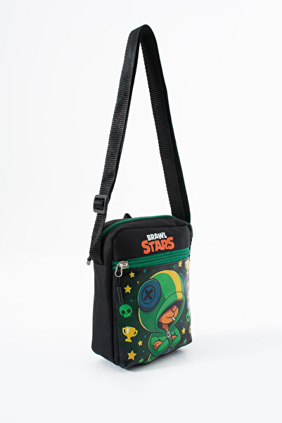 Roxy Brawl Stars Leon Children's Shoulder Bag – 3 Compartments – Waterproof Fabric (21×16×6 cm)