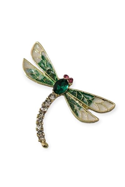 ESJ Karistal Taş Yusufçuk Kadın Broş Ebat: 4*6 cm