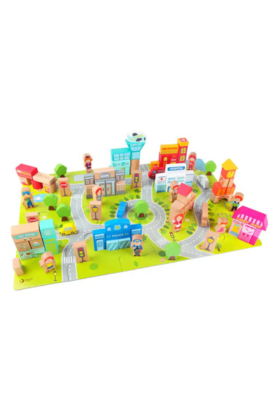 Classic World Ahşap Şehir Blok Seti 5005