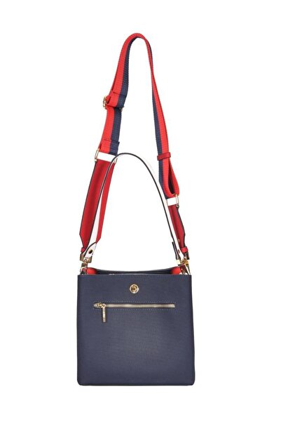 U.S. Polo Assn. Cross Strap Women's Bag Navy Blue-White Us24276