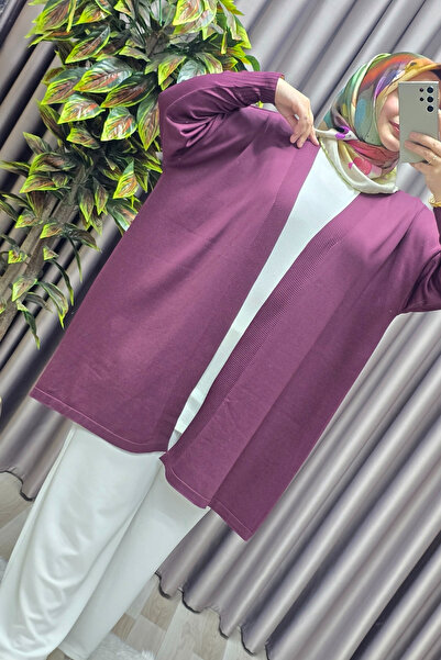 Elmas Tesettür Women's Clothing Plus Size Solid Color Standard Size Cardigan