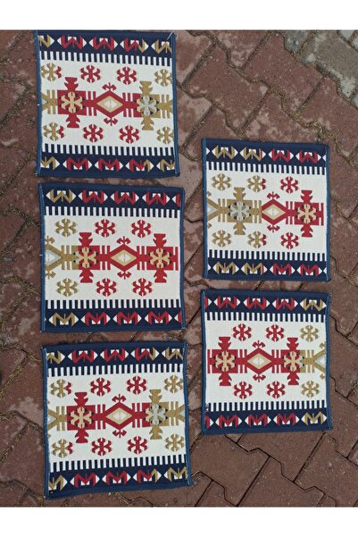 ŞAHMERDANOĞLU 37X40 cm Magnificent Small Rugs, Gift, Car Seat Set V775