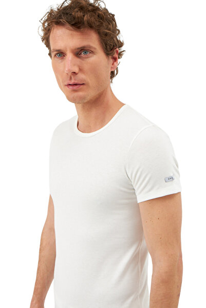 Dagi Men's Thermal Single Top, Round Neck, Short Sleeve, Thermal Underwear 47% Polyester, 47% Viscose, 6% Lycra