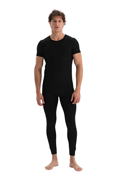 Dagi Men's Thermal Single Top, Round Neck, Short Sleeve, Thermal Underwear 47% Polyester, 47% Viscose, 6% Lycra