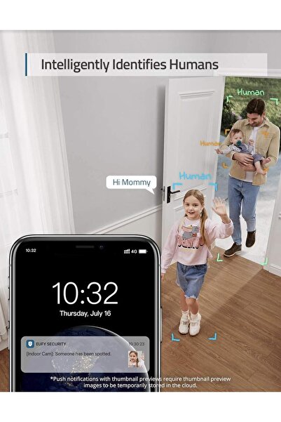 Generic 2K Indoor Security Camera WiFi 360 Pan Tilt Motion Tracking Night Vision Human Pet Detection