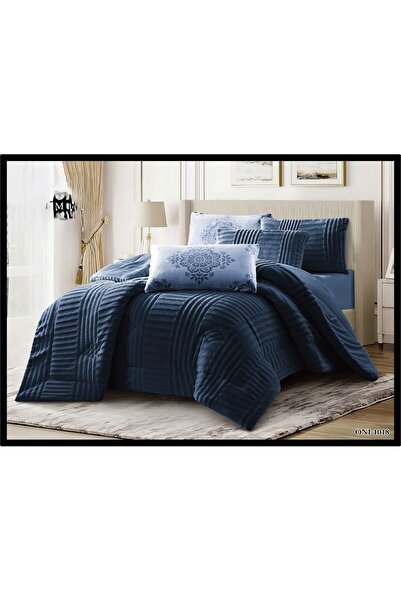 LUXURY Double winter bedspread set, soft velvet faux fur, 6 pieces, fully filled, warm and luxurious, size 260*240 cm