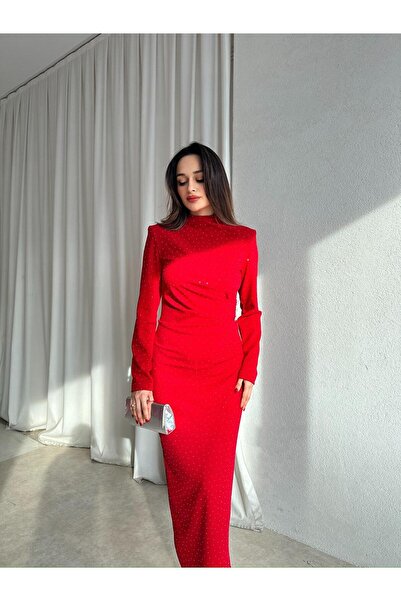 Mooi Butik Florisa Dress 2586 - Red