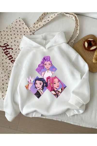 Touz Moda Young Kpop Demon Hunters 3-Thread Thick Sweet Hoodie