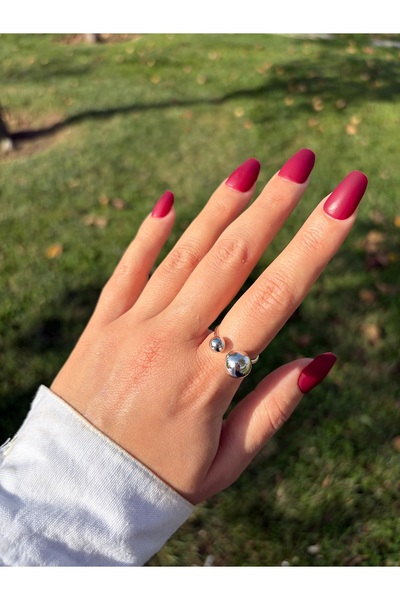 Eylülün Takısı Women's Silver Color Globe Ring