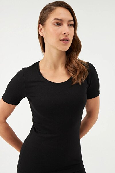 Dagi Women's Thermal Single Top, Wide Neckline, Short Sleeve, Thermal Underwear, 47% Polyester, 47% Viscose, 6% Lycra