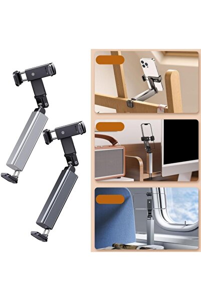 NEONI Portable Airplanes Phone Holder — 360° Adjustable Handsfree Phone Stand for Travel