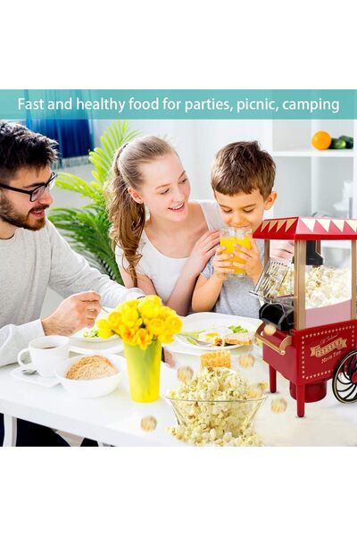 NEONI Hot Air Popcorn Machine, 1200W Electric Popper (Small, Red)