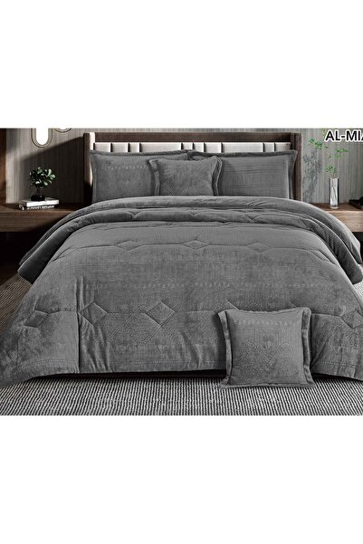 alzawia HPB 6-piece winter bedspread set, soft fur, double size, 250*230