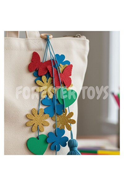 Forester Toys Hobi Amaçlı Kalp çiçek kelebek yonca Eva Sünger Yapışkanlı