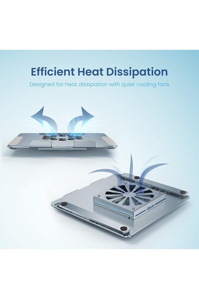 Generic Gaming Laptop Cooling Pad with RGB Lights Aluminum Adjustable Height Stand for 13-17 Inch Notebooks