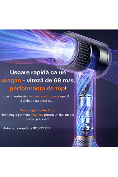 OEM Professional hair dryer 7 in 1, 1600W, 3 speeds, 4 heat settings, magnetic nozzles