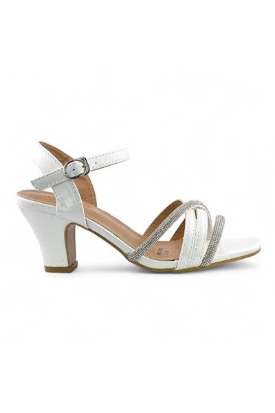 Sunrise حذاء بكعب سميك مع حزام لامع متقاطع