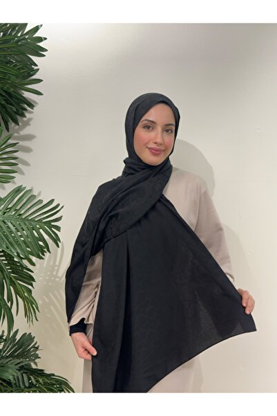 MORZE İthal çift taraflı Coach İpek Pamuk Şal-siyah