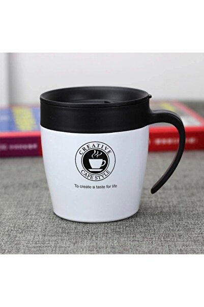 LUXURY Stainless steel coffee mug with handle / 304 stainless steel insulated mug (rust resistant)