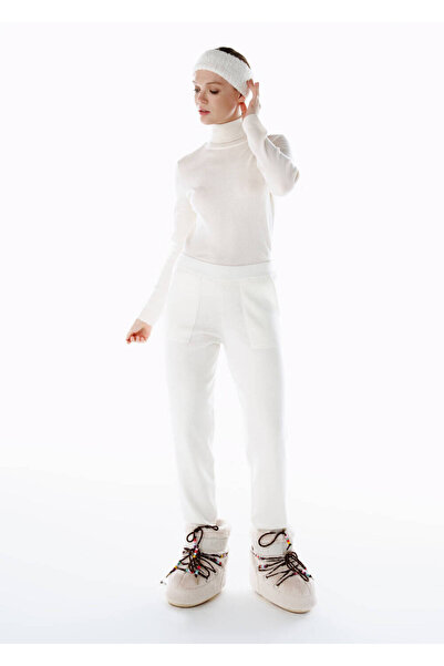 Knitss Merino Wool Knitwear Sports Pants Ecru