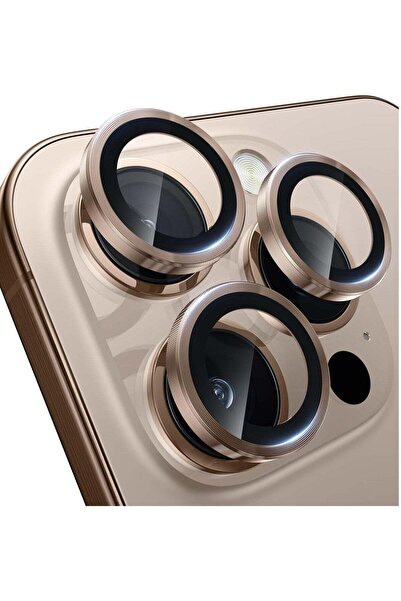 QIRG واقي عدسة الكاميرا لهاتف iPhone 16 Pro / 16 Pro Max - زجاج معدني مقوى عا...