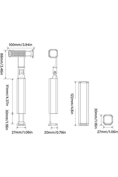 NEONI Portable Airplanes Phone Holder — 360° Adjustable Handsfree Phone Stand for Travel