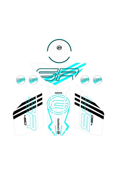 CF Moto 450 Sr Tank Pad Mavi