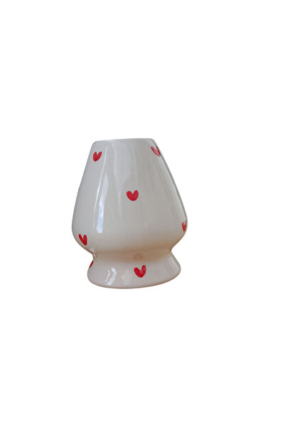 SERAMİK El yapımı kalpli matcha whisk tutucu