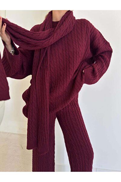 Jose Clothing Women's Hair Knitted Knitwear Set