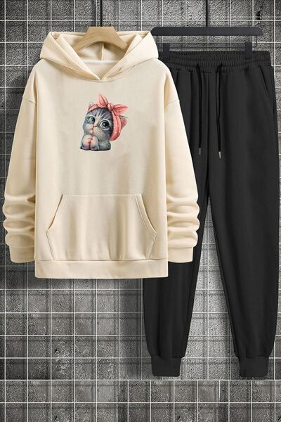 trendypassion Unisex Cute Cat Tracksuit Set