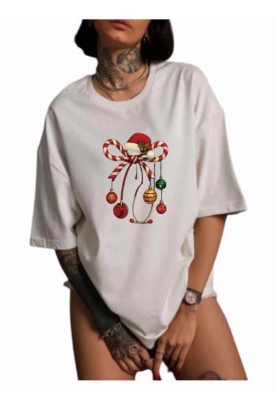 TİMİSİVA Unisex oversized με τύπωμα 100% βαμβάκι 30/1 Λευκό μπλουζάκι με κοντ...