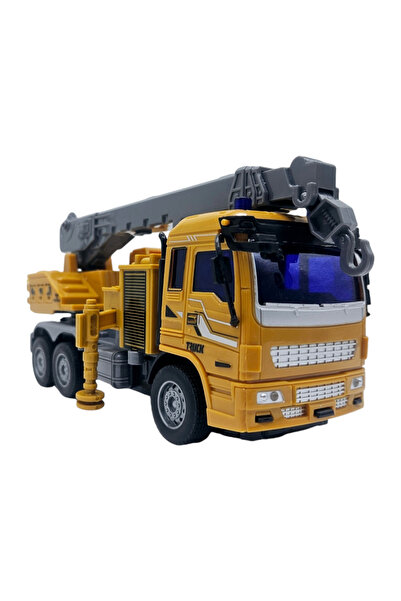 ERGINO Remote Control Crane, 4 Directions, Rotating Arm, 6 Wheels, Lights,