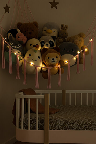 LilJoy Çocuk Odası Organizeri Oyuncaklar İçin Hamak Duvar Süsü