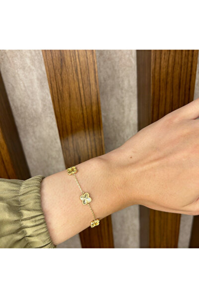 Arpaş 14 Ayar Dört Yapraklı Yonca Bileklik