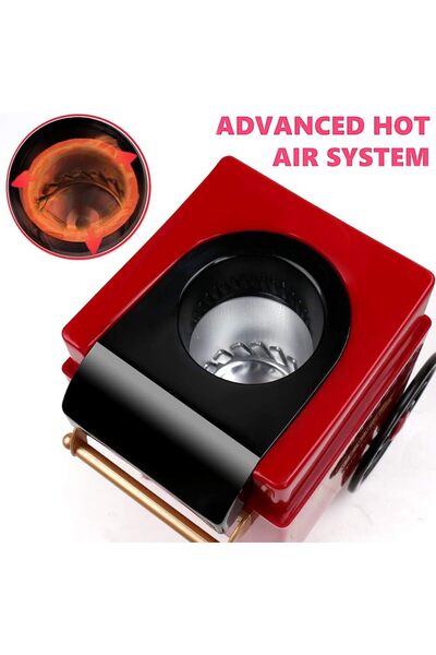 NEONI Hot Air Popcorn Machine, 1200W Electric Popper (Small, Red)