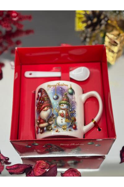KirLiNova Santa Claus Ceramic Mug with Spoon 6