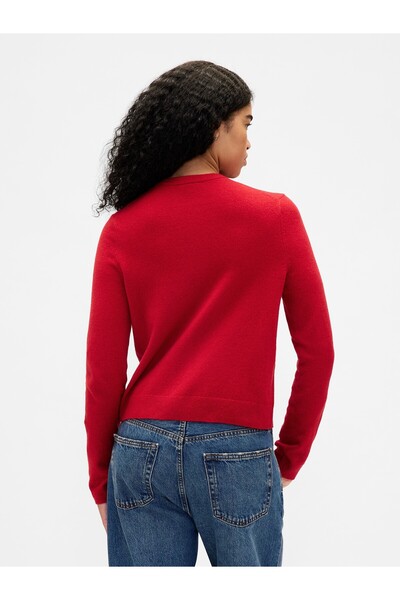GAP Kadın Kırmızı CashSoft Crop Hırka
