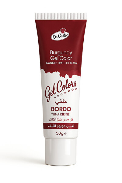 Top Ingrediente Χρωστική τροφίμων σε μορφή τζελ – Συμπυκνωμένη – Μπορντό κόκκινο – 50 γραμμάρια – Dr Gusto