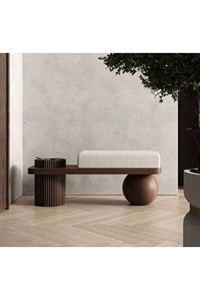 larissa design masif ahşap puf bench