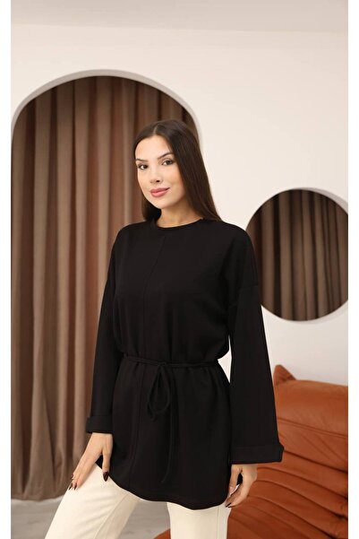 SUN STYLE Women's Comfortable Fit Belted Modal Tunic Set - Casual & Stylish Combination