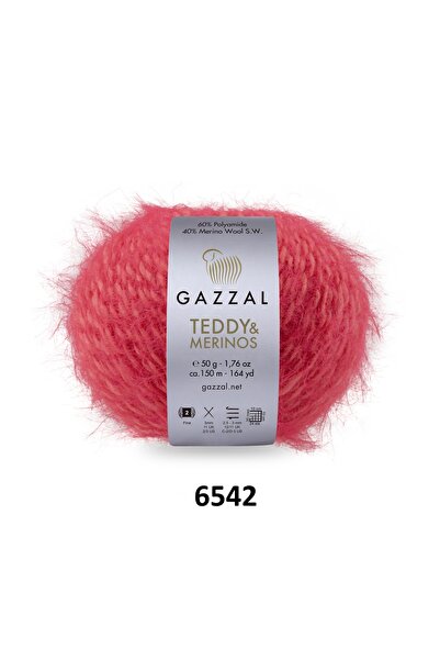GAZZAL İPLİK Gazzal Teddy Merino Premium Plush Knitting Yarn 5 Pack 250 Gr